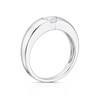 Thumbnail Image 3 of Sterling Silver Cubic Zirconia Centre Stone Ring Size L