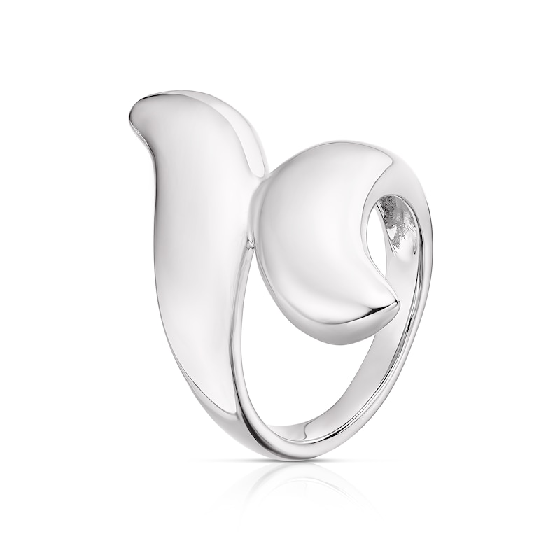 Sterling Silver Chunky Wave Ring Size N