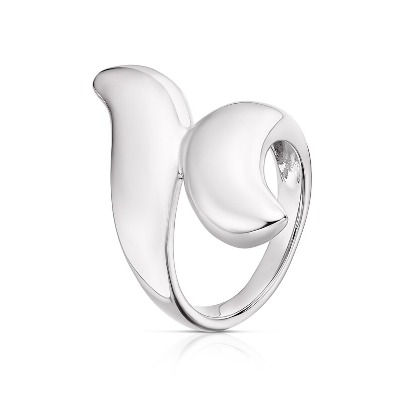 Main Image 2 of Sterling Silver Chunky Wave Ring Size N