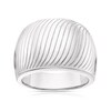 Thumbnail Image 1 of Sterling Silver Chunky Wave Patterned Ring Size N