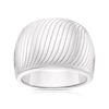 Thumbnail Image 1 of Sterling Silver Chunky Wave Patterned Ring Size P