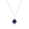 Thumbnail Image 1 of Purple Crown Chakra Sterling Silver Pendant Necklace