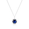 Thumbnail Image 1 of Deep Blue Third Eye Chakra Sterling Silver Pendant Necklace