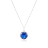 Thumbnail Image 1 of Bright Blue Throat Chakra Sterling Silver Pendant Necklace