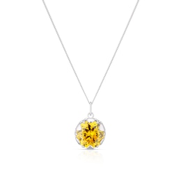 Golden Solar Plexus Chakra Sterling Silver Pendant Necklace