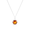 Thumbnail Image 1 of Orange Sacral Chakra Sterling Silver Pendant Necklace