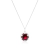Thumbnail Image 1 of Red Root Chakra Sterling Silver Pendant Necklace