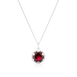 Red Root Chakra Sterling Silver Pendant Necklace