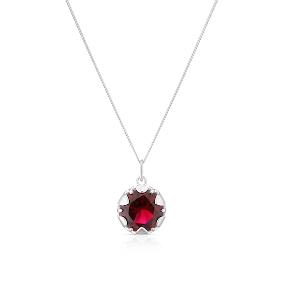 Red Root Chakra Sterling Silver Pendant Necklace