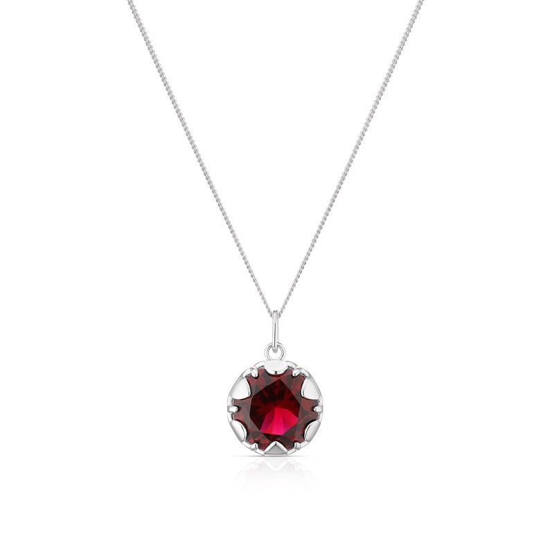 Main Image 1 of Red Root Chakra Sterling Silver Pendant Necklace