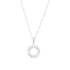 Thumbnail Image 1 of Sterling Silver Cubic Zirconia Open Twist Circle Pendant Necklace