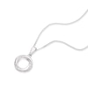 Thumbnail Image 2 of Sterling Silver Cubic Zirconia Open Twist Circle Pendant Necklace