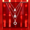 Thumbnail Image 4 of Sterling Silver Cubic Zirconia Open Twist Circle Pendant Necklace