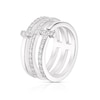 Thumbnail Image 2 of Sterling Silver Cubic Zirconia Triple Row Ring Size P
