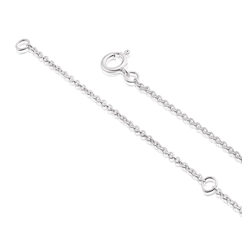 Children's Sterling Silver Cubic Zirconia Padlock Pendant Necklace