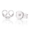 Thumbnail Image 2 of Sterling Silver Half Cubic Zirconia & Mother Of Pearl Triangle Stud Earrings