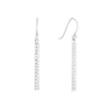 Thumbnail Image 1 of Sterling Silver Diamond Cut Rectangle Drop Earrings