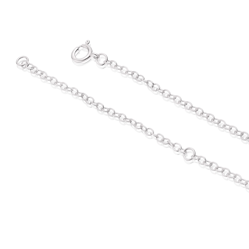 Main Image 3 of Sterling Silver Rose Quartz Sphere Circle Pendant Necklace
