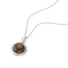 Thumbnail Image 2 of Sterling Silver Onyx Sphere Pendant Necklace