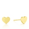 Thumbnail Image 0 of 9ct Yellow Gold Plain Heart Stud Earrings