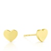Thumbnail Image 1 of 9ct Yellow Gold Plain Heart Stud Earrings