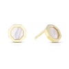 Thumbnail Image 0 of 9ct Yellow Gold Octagon Mother Of Pearl Stud Earrings