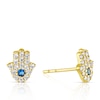 Thumbnail Image 0 of 9ct Yellow Gold Cubic Zirconia Hand Of Hamsa Stud Earrings