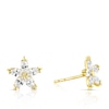Thumbnail Image 1 of 9ct Yellow Gold Cubic Zirconia Flower Stud Earrings