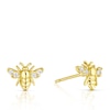 Thumbnail Image 0 of 9ct Yellow Gold Cubic Zirconia Bee Stud Earrings