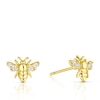 Thumbnail Image 1 of 9ct Yellow Gold Cubic Zirconia Bee Stud Earrings