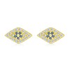 Thumbnail Image 2 of 9ct Yellow Gold Evil Eye Cubic Zirconia Stud Earrings