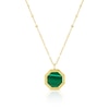 Thumbnail Image 0 of 9ct Yellow Gold Malachite Octagonal Locket