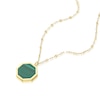 Thumbnail Image 2 of 9ct Yellow Gold Malachite Octagonal Locket