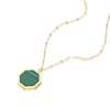 Thumbnail Image 1 of 9ct Yellow Gold Malachite Octagonal Locket