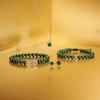 Thumbnail Image 4 of 9ct Yellow Gold Malachite Octagonal Locket