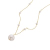 Thumbnail Image 1 of 9ct Yellow Gold Pearl Station Pendant Necklace