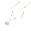 Thumbnail Image 2 of 9ct Yellow Gold Pearl Station Pendant Necklace