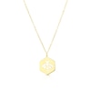 Thumbnail Image 0 of 9ct Yellow Gold Hexagon Bee Pendant Necklace