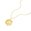 Thumbnail Image 1 of 9ct Yellow Gold Hexagon Bee Pendant Necklace