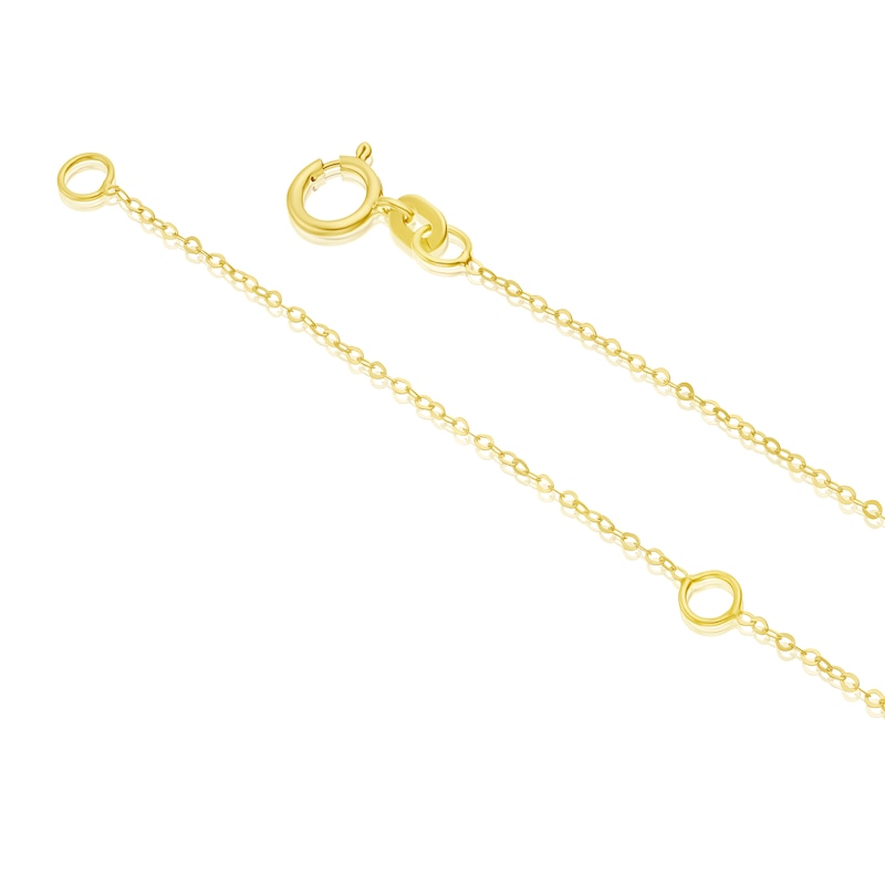 9ct Yellow Gold Hexagon Bee Pendant Necklace