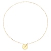 Thumbnail Image 1 of 9ct Yellow Gold T-Bar Disc Pendant Necklace