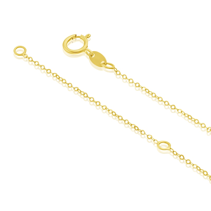 Main Image 3 of 9ct Yellow Gold Double Open Heart & Bead Necklace