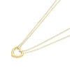 Thumbnail Image 2 of 9ct Yellow Gold Double Chain Heart Pendant Necklace
