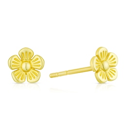 Children's 9ct Yellow Gold Flower Stud Earrings