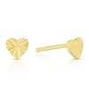 Thumbnail Image 0 of Children's 9ct Yellow Gold Diamond Cut Heart Stud Earrings