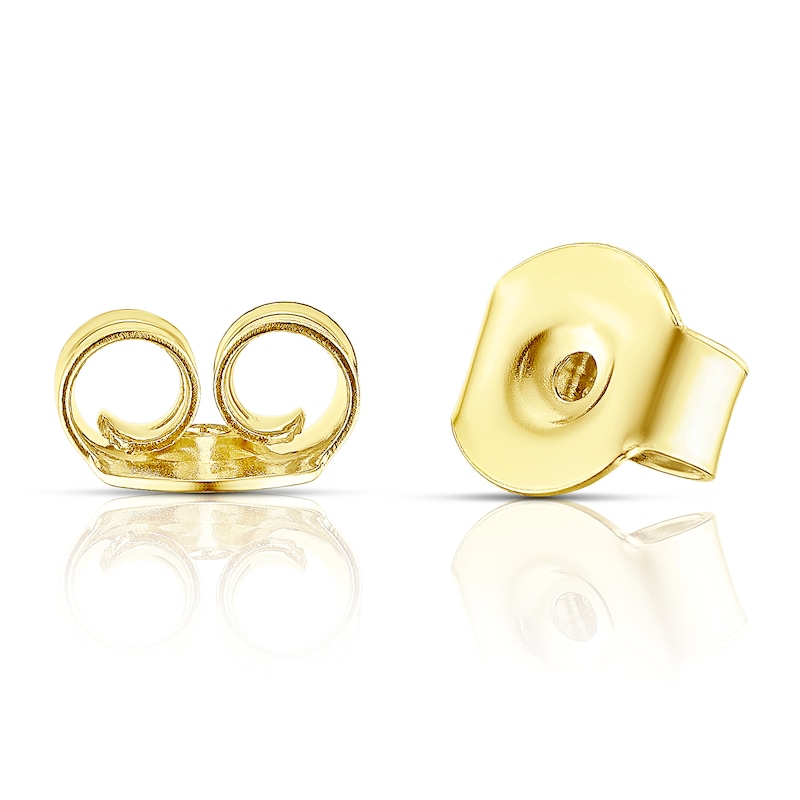 Children's 9ct Yellow Gold Diamond Cut Heart Stud Earrings