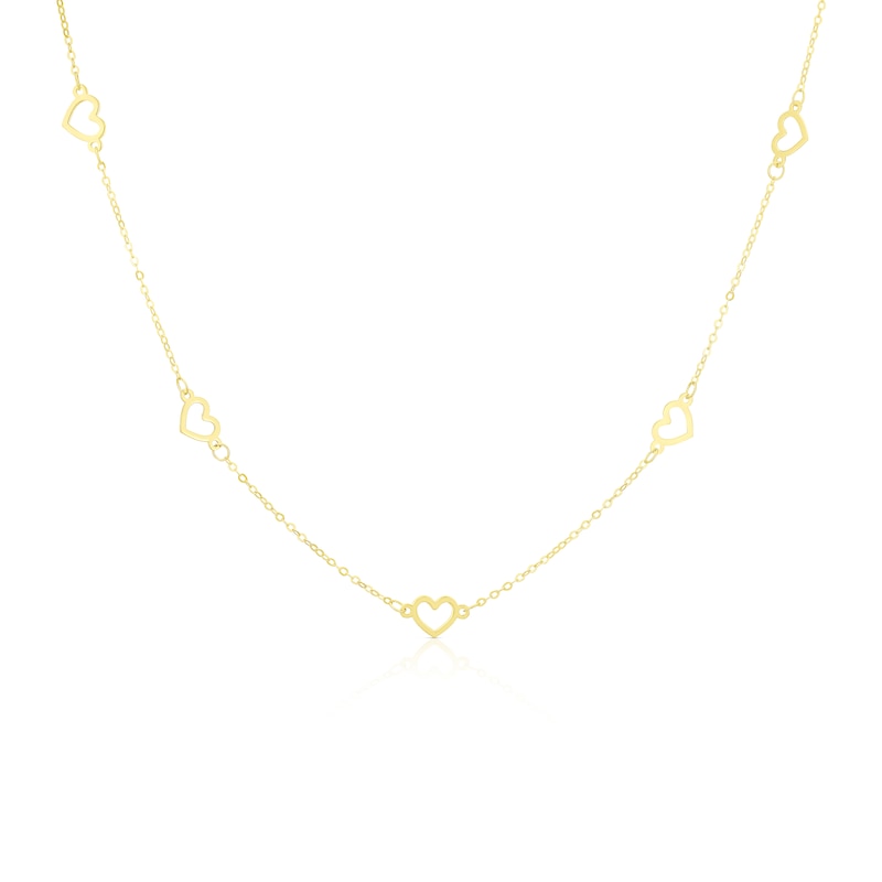 Open Heart Choker Necklace