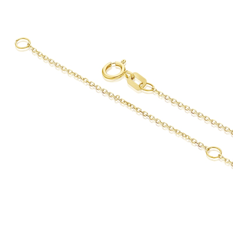 Main Image 3 of 9ct Yellow Gold Infinity Pendant Choker Necklace