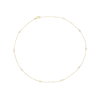 Thumbnail Image 1 of 9ct Yellow Gold Pearl Station Necklace