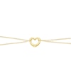 Thumbnail Image 1 of 9ct Yellow Gold Double Chain Heart Charm Bracelet
